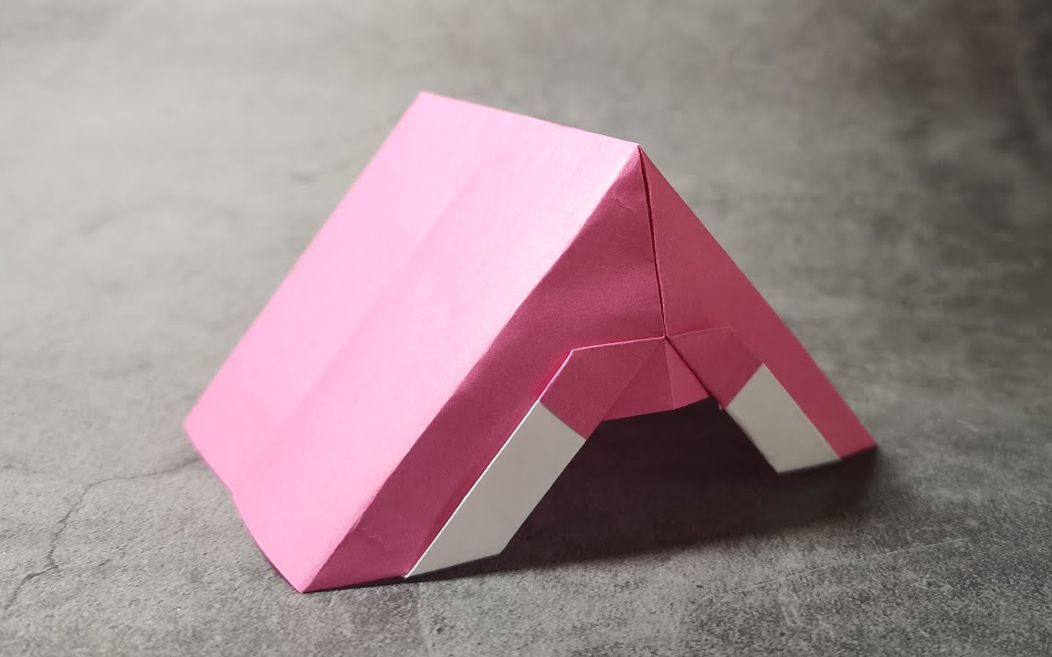折纸教程 折纸帐篷 帐篷 手工【折纸案帛origami】_哔哩哔哩)