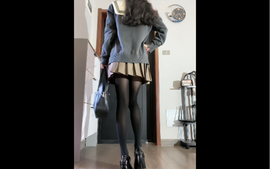 Waiting for my sister to turn around.