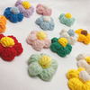 泡芙花手工钩织教程复古撞色毛线花钩织