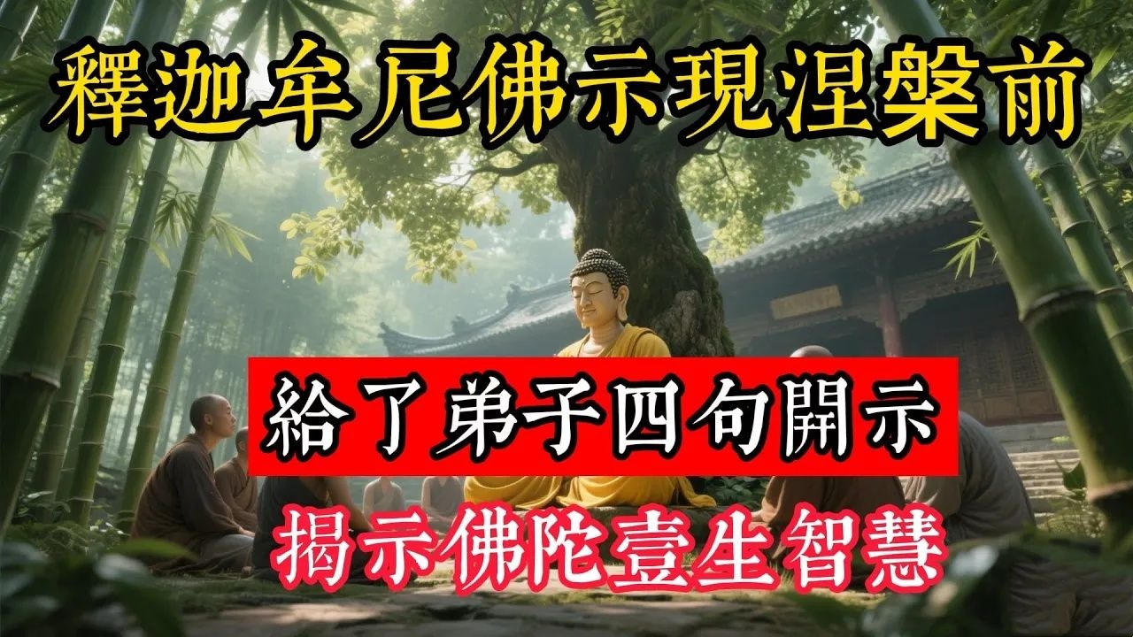 釋迦牟尼佛示現涅槃前，給了弟子四句開示，揭示佛陀壹生智慧！#立地成佛#佛陀#佛學#佛教#禪修#佛法智慧#佛教故事#佛教文化