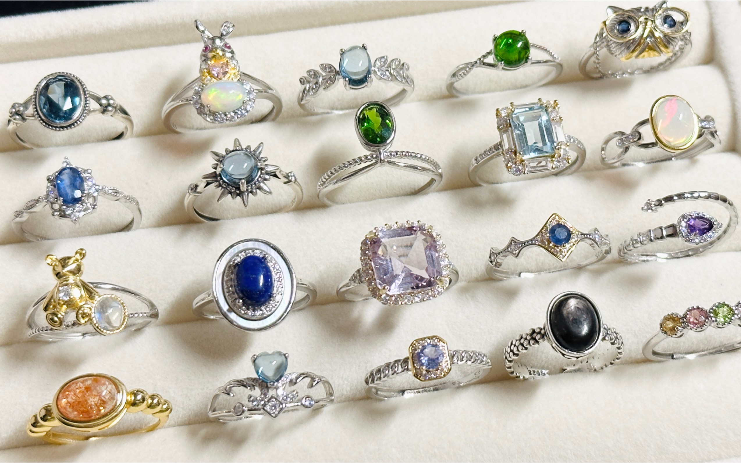 百元左右轻奢珠宝｜925纯银彩宝天然宝石戒指上新啦！可调节｜抽一个姐妹免邮送！非偏远单件包邮～（已结束）