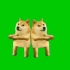 【绿幕素材】Cheems总督二重奏舞蹈和独奏舞蹈绿幕素材无版权无水印自提［1080 HD]