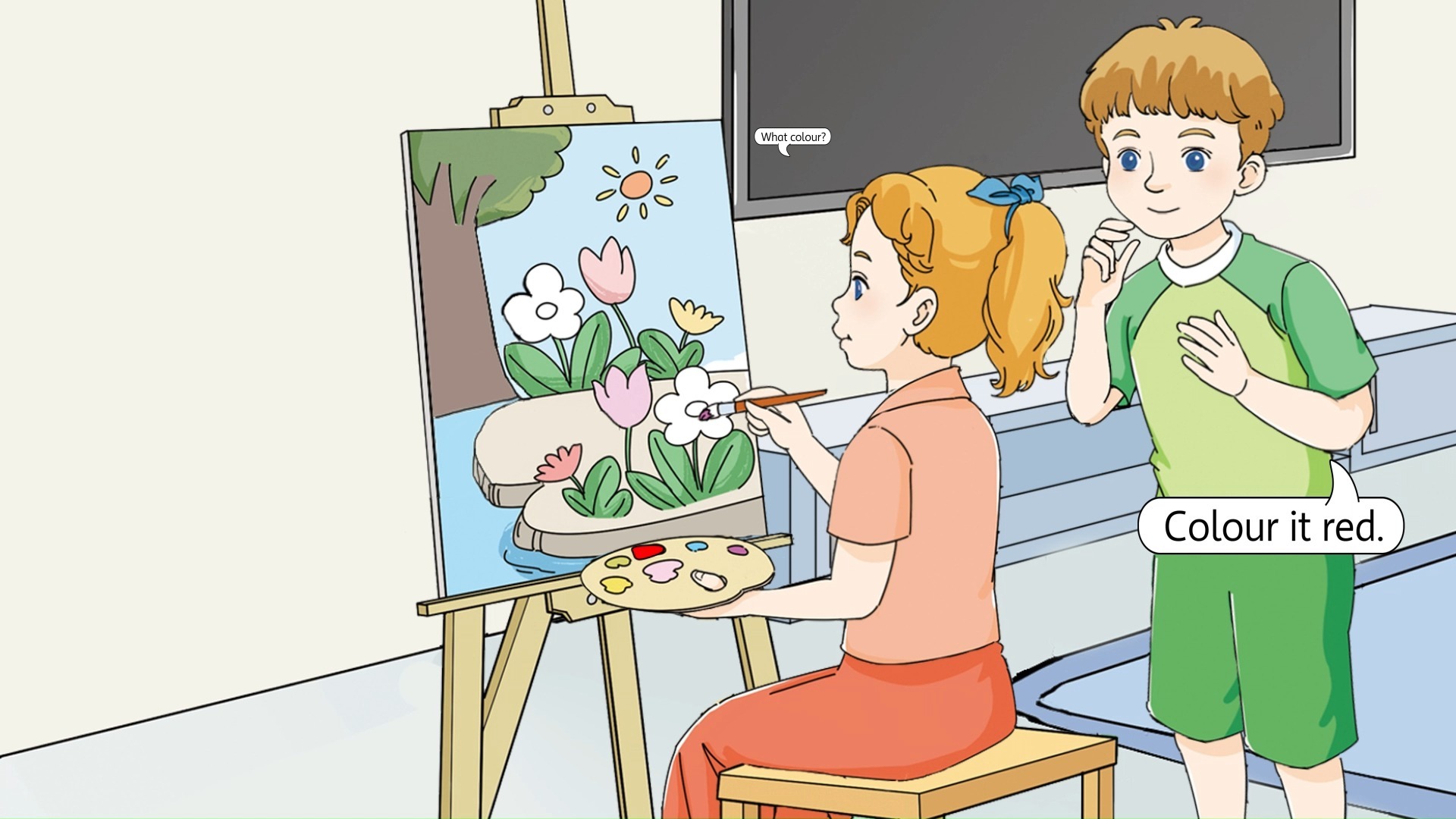 北师大小学英语活动课程一上Unit 4 - Let's listen and act 动画