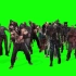 【绿幕素材】丧尸绿幕系列 - 迎面而来的丧尸群，多角度 4k高清无水印