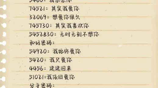 大部分人都不知道的恋爱暗语