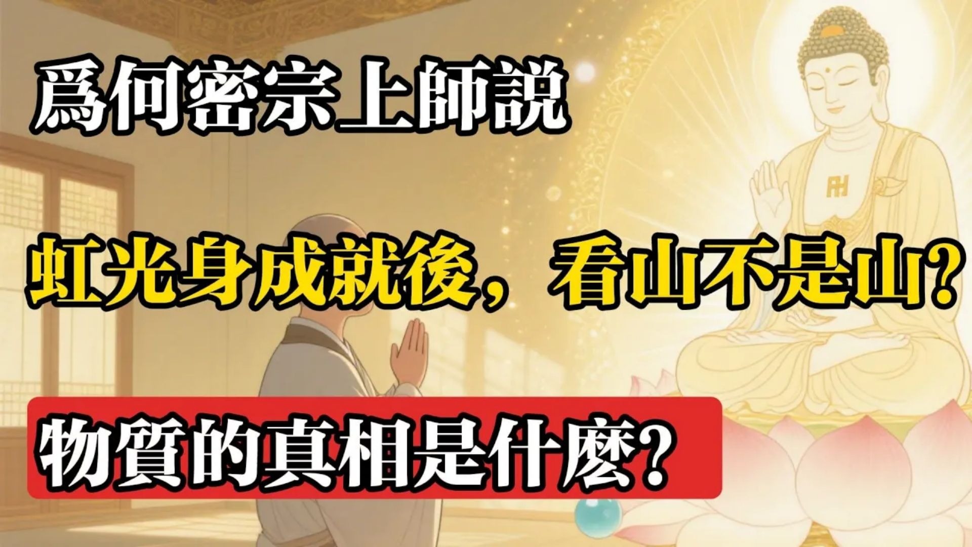 為何密宗上師說：虹光身成就後，看山不是山？物質的真相是什麼？#佛教 #佛法 #佛教玄學 #佛教智慧 #佛學知識 #佛學智慧 #修心修行 #佛教文化 #禪悟人生