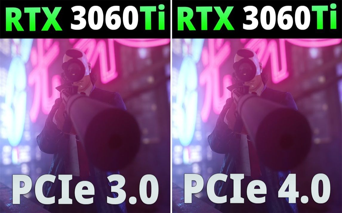 PCIE 3.0 vs PCIE 4.0  游戏性能测试对比（共3个分辨率测试） RTX 3060Ti + R5 5600X    4K 60帧视频