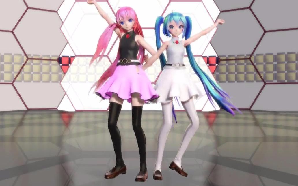 mmd日常新番初音巡音丝袜舞蹈╰▽╭