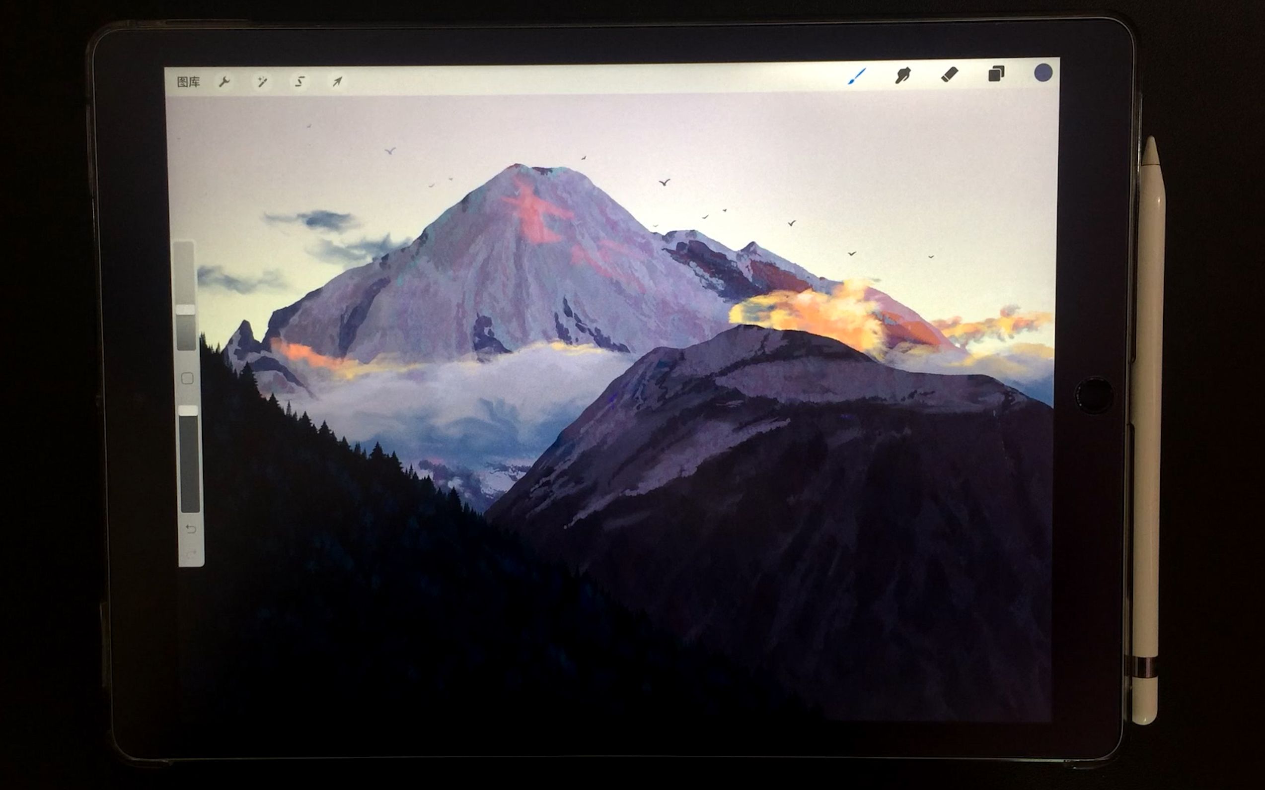ipad绘画零基础学画画画风景procreate插画教程