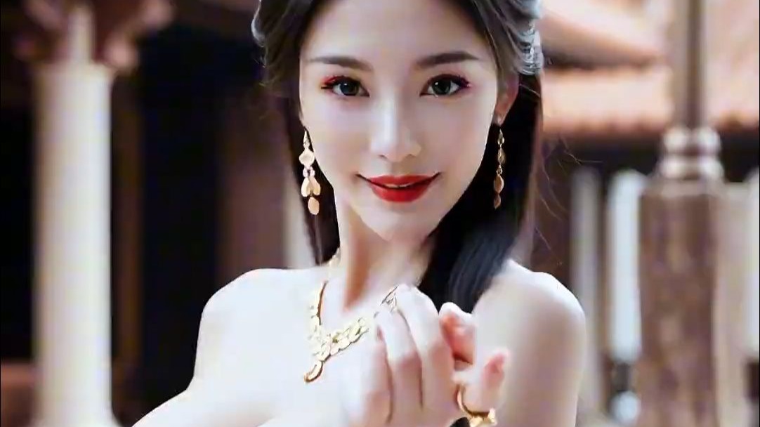 AI LoFi 红衣美女