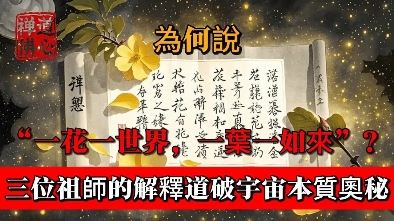 為何說“一花一世界，一葉一如來”？三位祖師的解釋道破宇宙本質奧秘！ #佛教 #禪學 #禪道 #佛教故事 #佛教文化 #修心修行 #禪道佛心 #禪悟人生 #南無阿