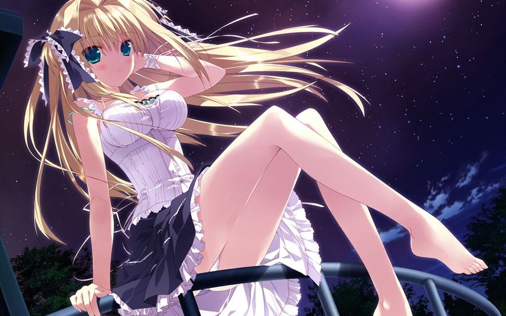 Anime girl in sexy dress