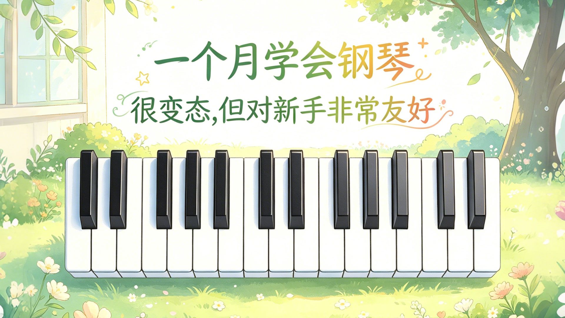 一个月学会钢琴，方法变态但对新手超友好！