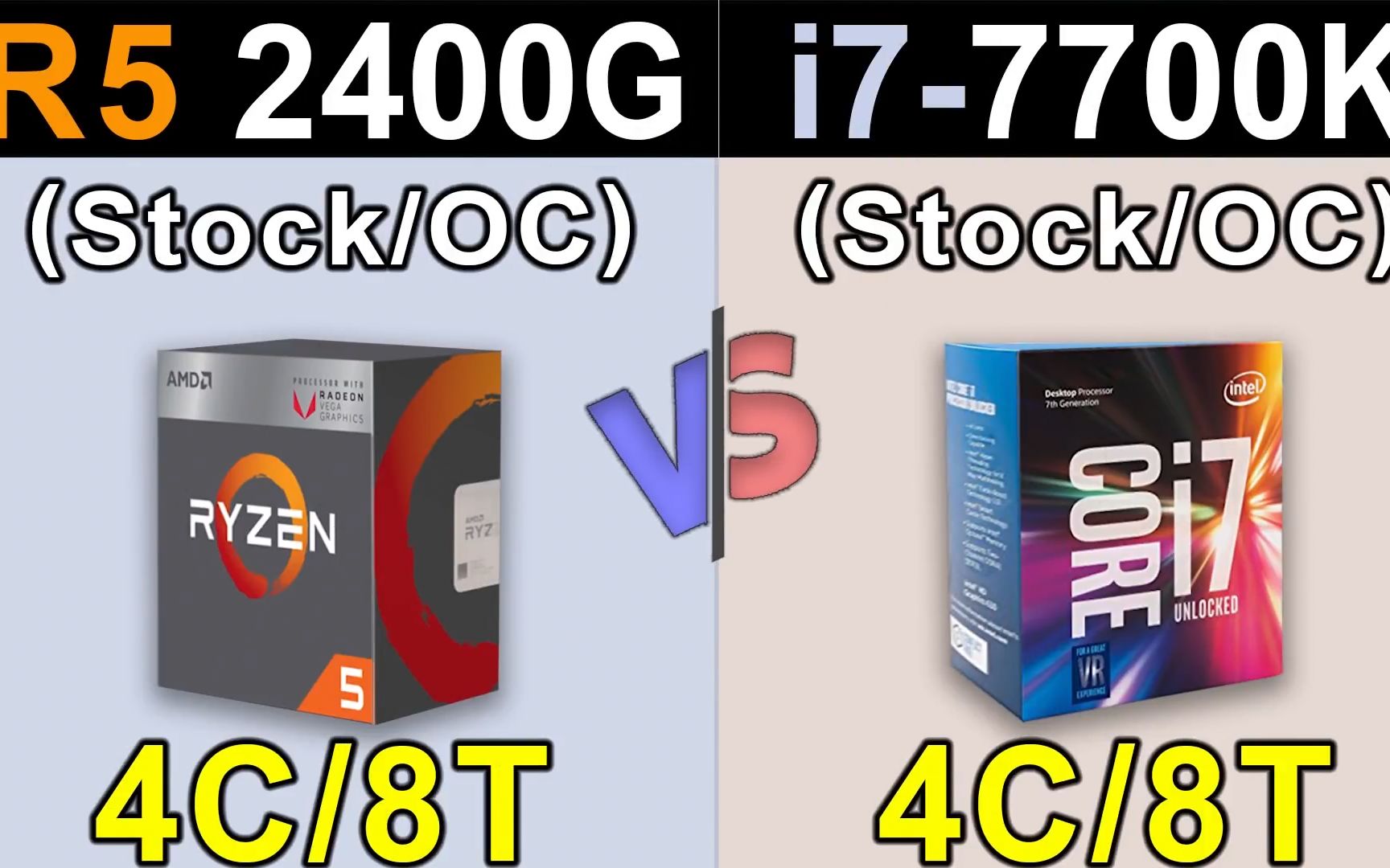 Amd Ryzen 7 2700x Vs Ryzen 5 2400g Ryzen 5 2400G Vs. i7-7700K AMD一家子轮番上阵大战intel 这次是2400G_哔哩哔哩_bilibili