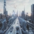 科幻片般的未来城市动画