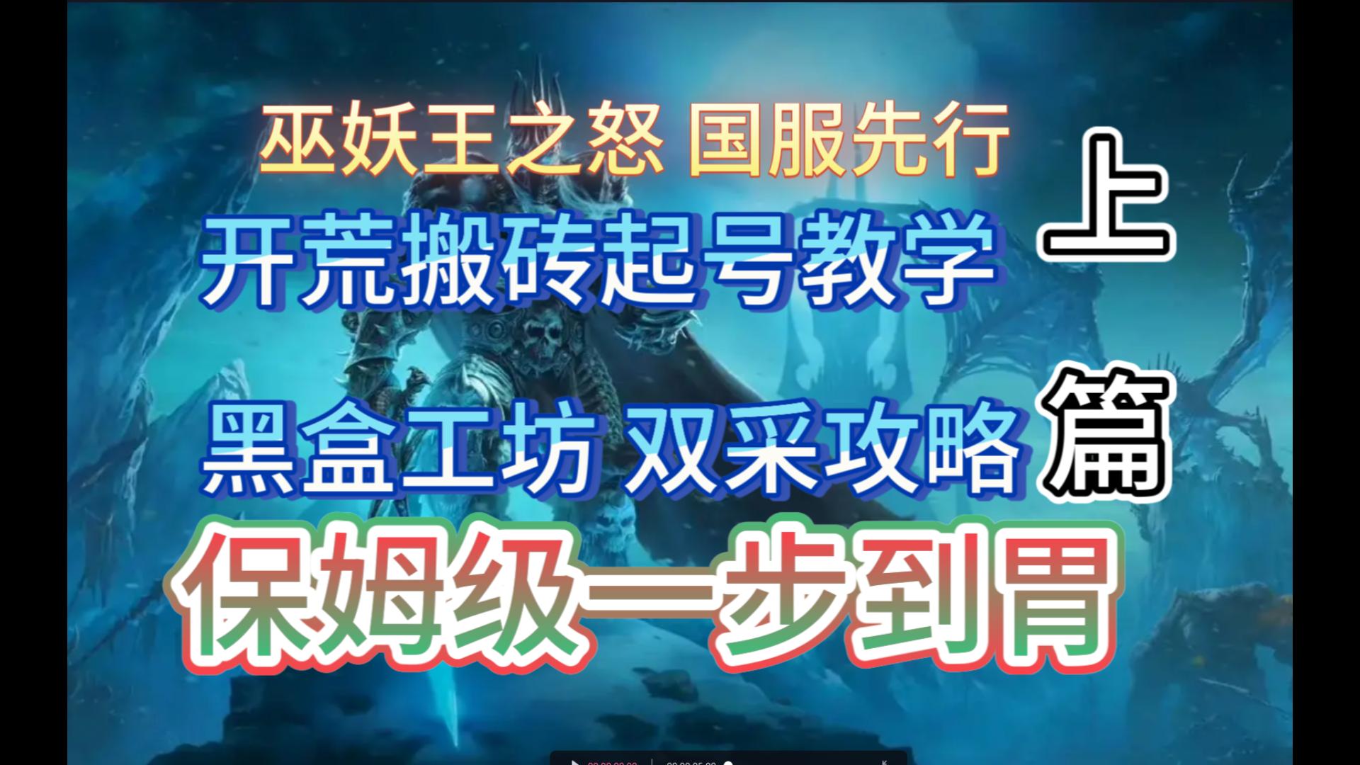 【魔兽世界】国服巫妖王之怒 开荒搬砖起号教学先行版 黑盒教程 双采攻略保姆级开荒上篇 萌新也看得懂！