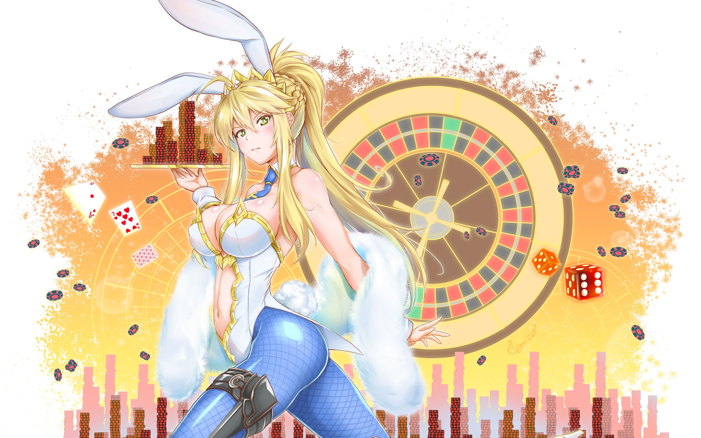 活动作品fgo4t凌空一跃骑士飞踢兔子王无令咒4t圣诞五期高难