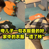 只因夸儿子一句衣服叠的好，网友家中的衣服“遭了殃