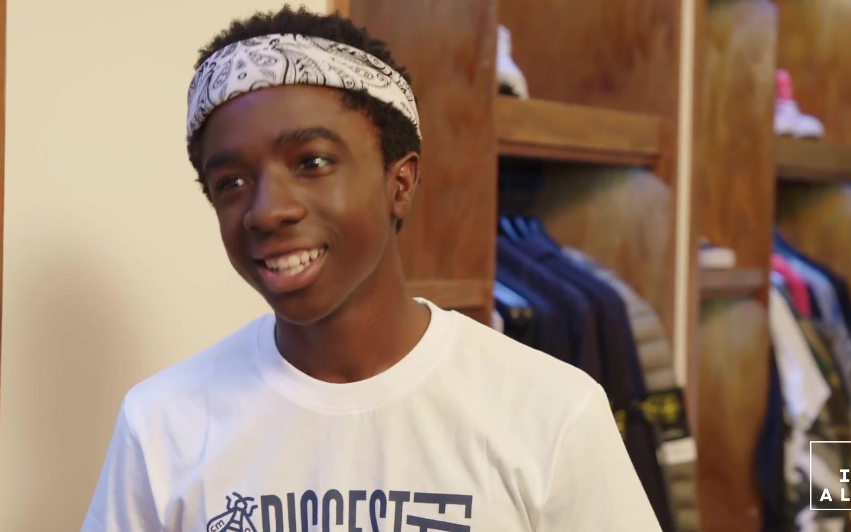 caleb mclaughlin sneaker shopping