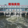 现场实拍！天津市西青区子牙河（西河闸）8月14日行洪实况  #你好天津# #点赞天津