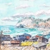 【水彩】一个海滨小镇水彩绘画