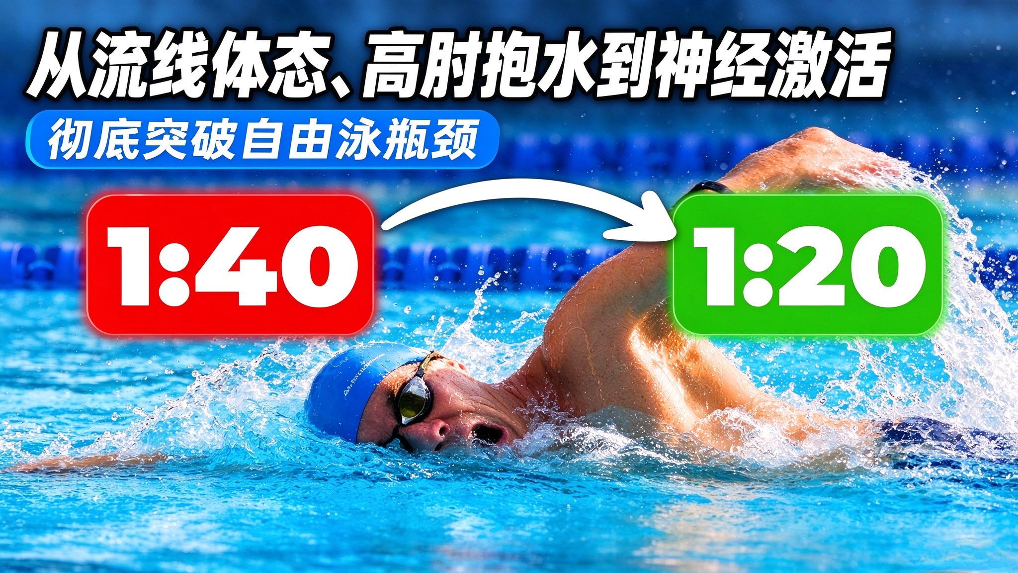 从流线体态、高肘抱水到神经激活，彻底突破自由泳瓶颈