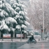 #洛阳雪景# 比起古建筑的雪景，我更喜欢如此平凡的城市雪景！淡淡着笔，却那么惊艳！我在洛阳城，我慢慢地听雪落下的声音