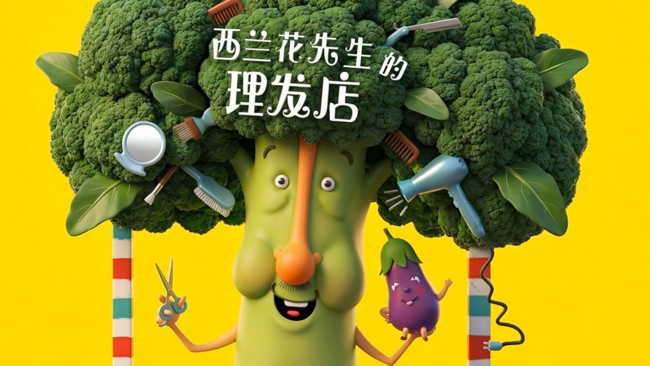 西兰花先生的理发店——动画绘本（上集）