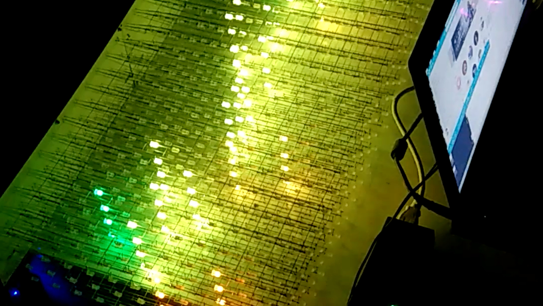 全彩3D12光立方的条形拼接，3D音乐频谱效果