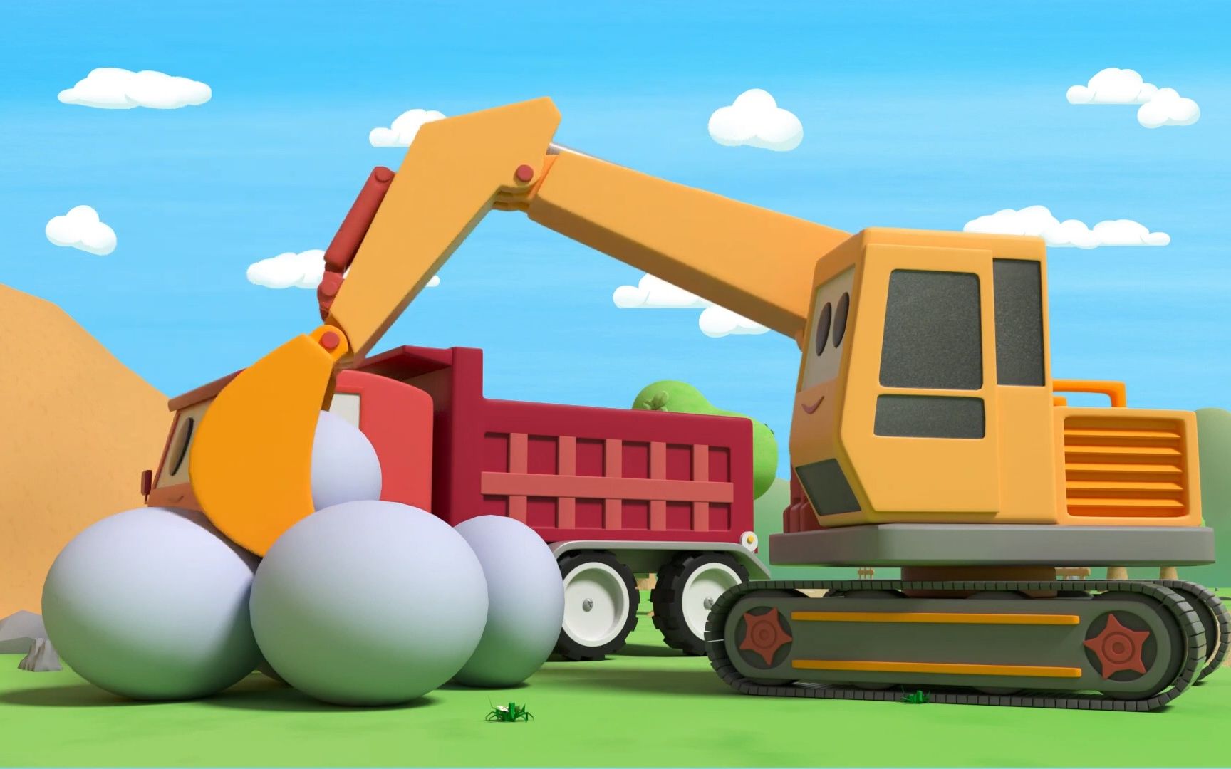 儿童工程车动画-麦子早教动画-麦子早教动画-哔哩哔哩视频