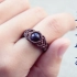 星空戒指/月光石戒指 DIY教程 有一点点粗犷个性的南美macrame戒指