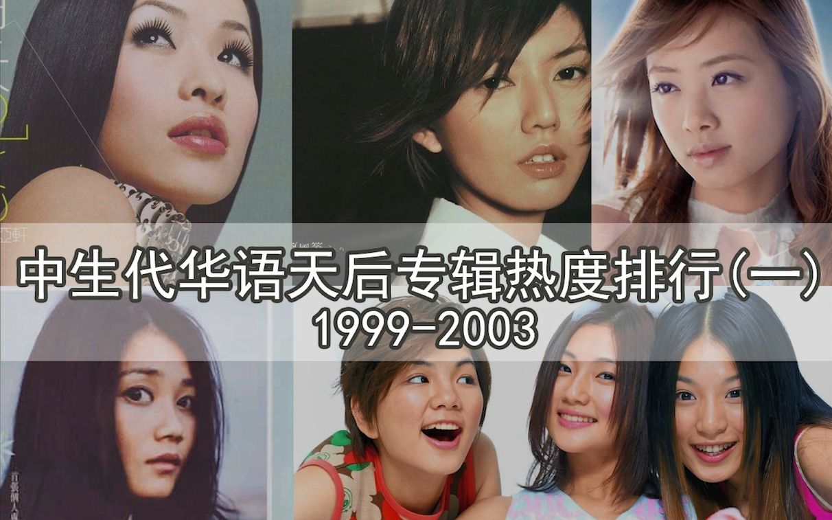 华语乐坛中生代天后专辑热度排行19992003年
