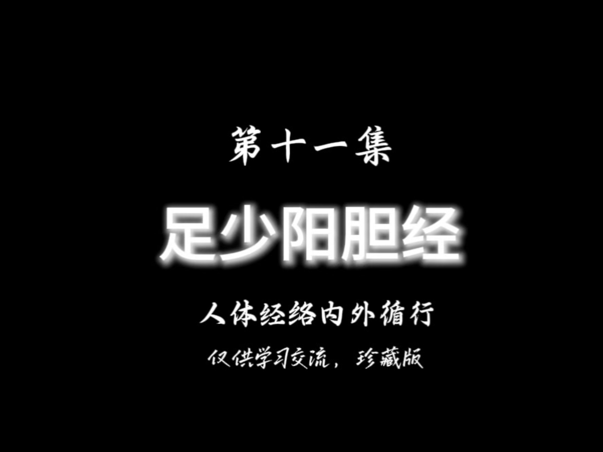 足少阳胆经，人体经络内外循行！有缘遇见，惠存珍藏！