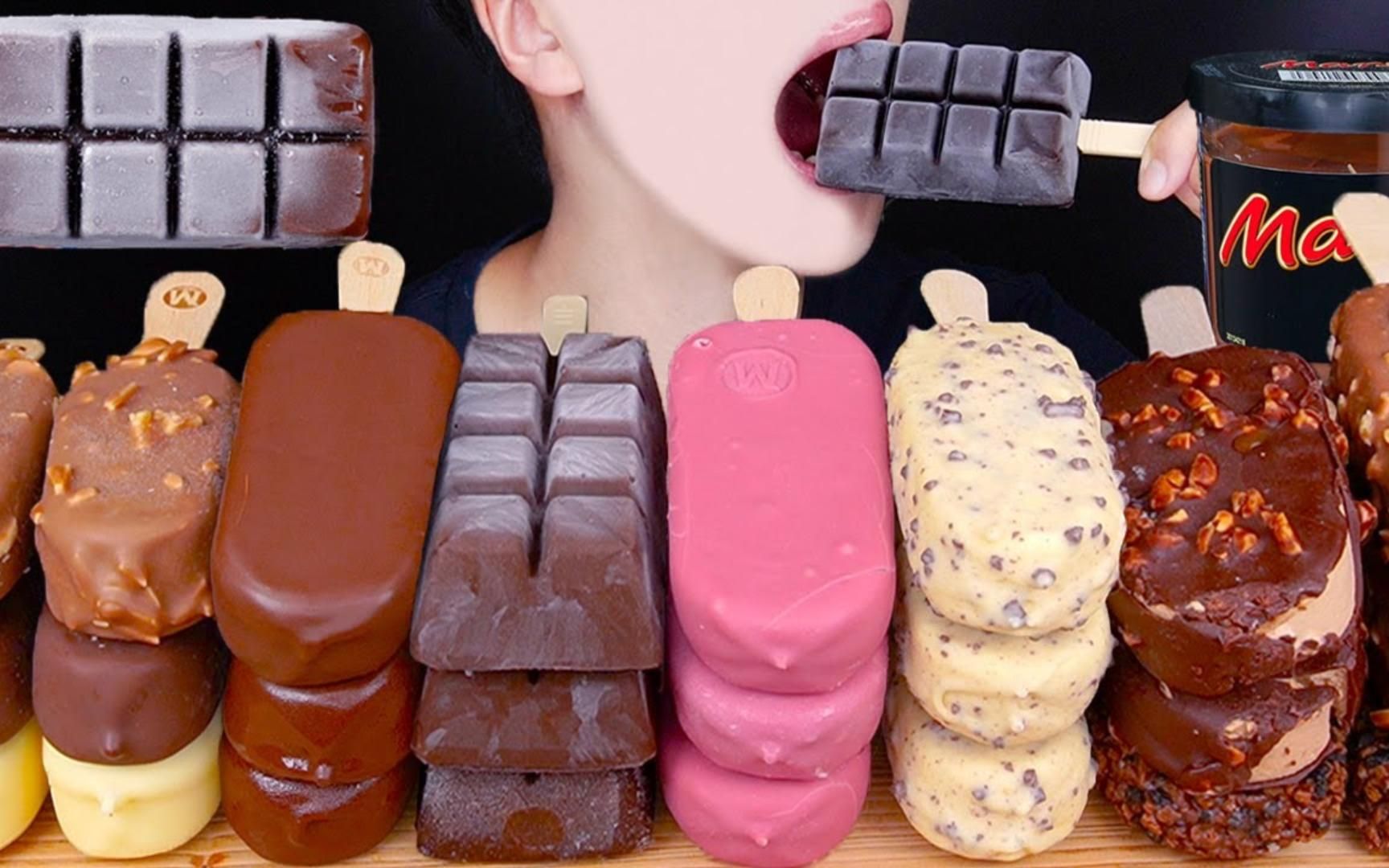 【Jimmy ASMR  】巧克力雪糕集合：有谁能在冬天抵挡住住不吃冰淇淋呢