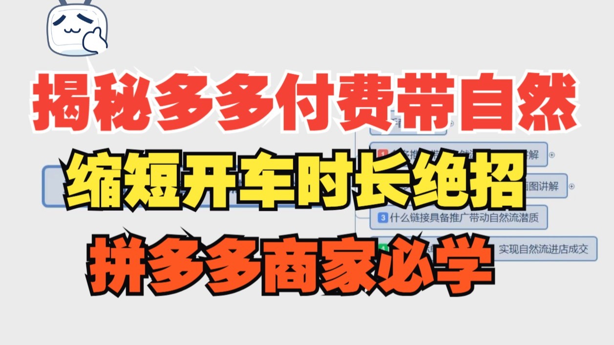拼多多开店运营推广实操流程每个商家都必须要知道的微付费带自然流的核心底层逻辑-原理实战画图讲解新手也能听懂学会的详细教程