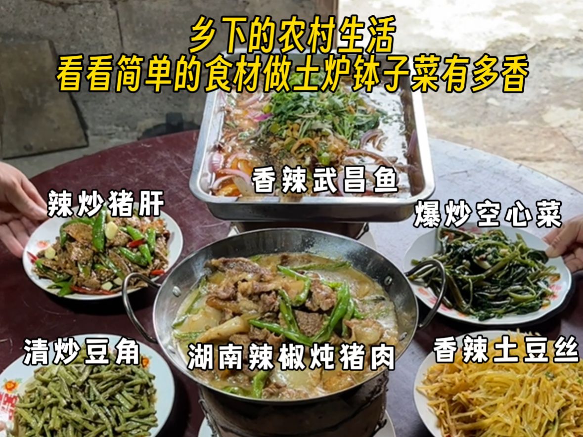 今天有人帮忙干活，去镇上买了菜回家做饭