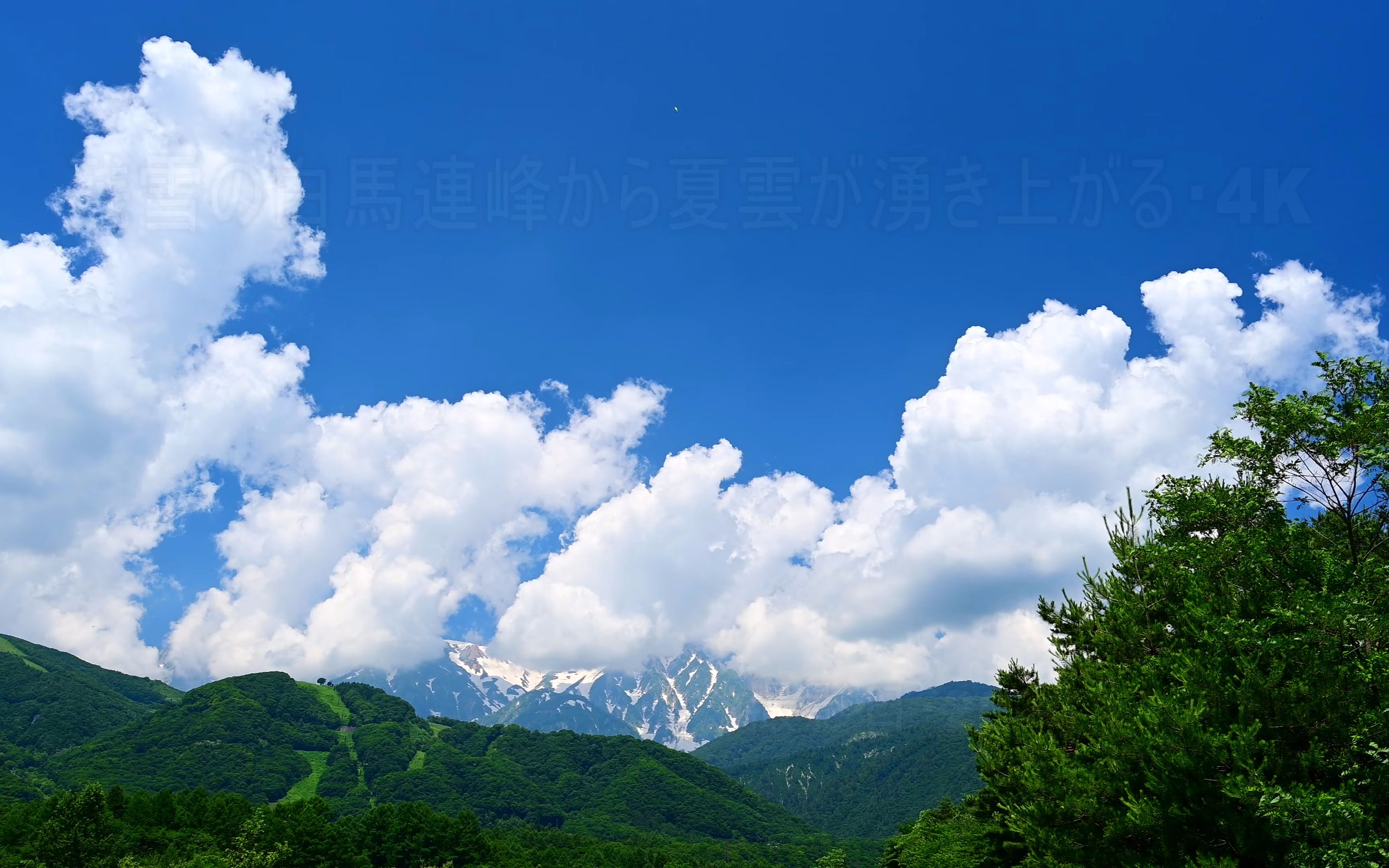 【超清日本】第一视角 从残雪的白马连峰涌出夏云 (4K超清版) 2022.7