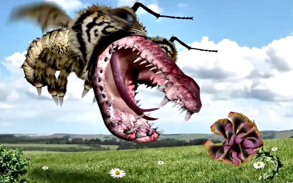 【cyriak】花和蜜蜂