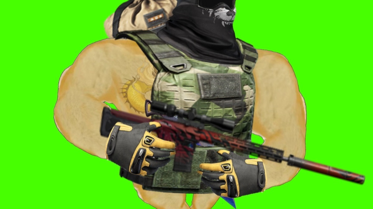 【暗区突围绿幕素材】肌肉狗2举枪跑步