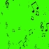 【绿幕菌】音乐音符向上飘动绿幕素材（无水印）