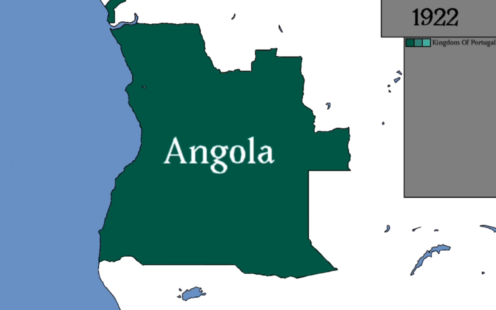 【历史地图】安哥拉历史地图:每年(1375～2024)🇦🇴Historical map of Angola