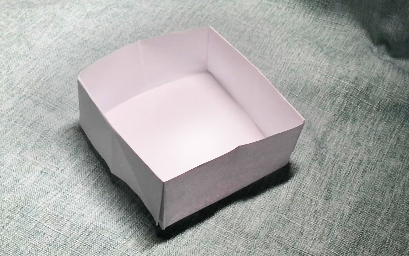 【折纸教程】小盒子折纸教程。可用来收纳，简单又实用，快点收藏学起来吧_哔哩哔哩_bilibili