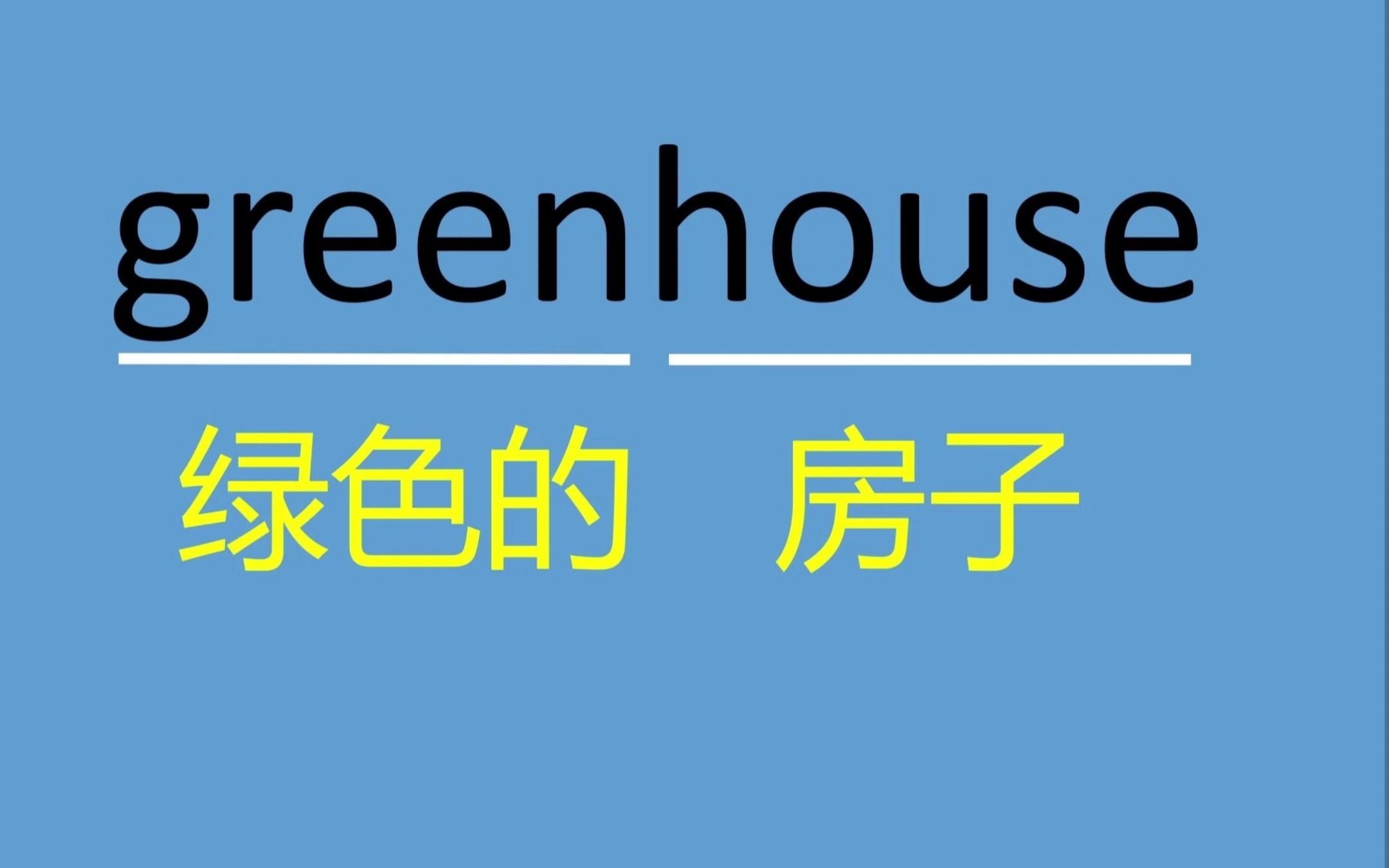 这可不是绿色的房子.每天背单词greenhouse哔哩哔哩bilibili