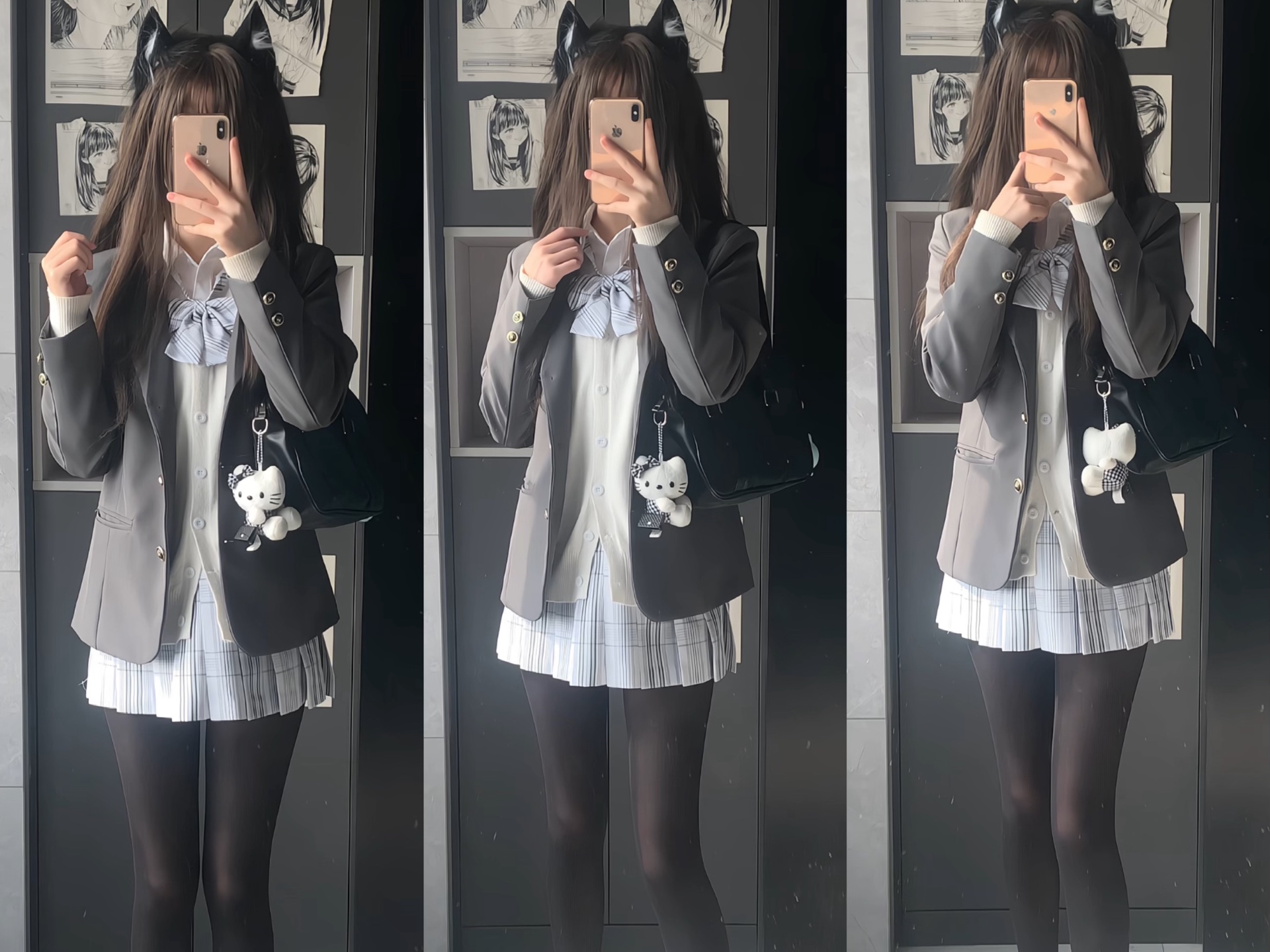 jk叠穿厚黑太太太有动漫感啦！喜欢～