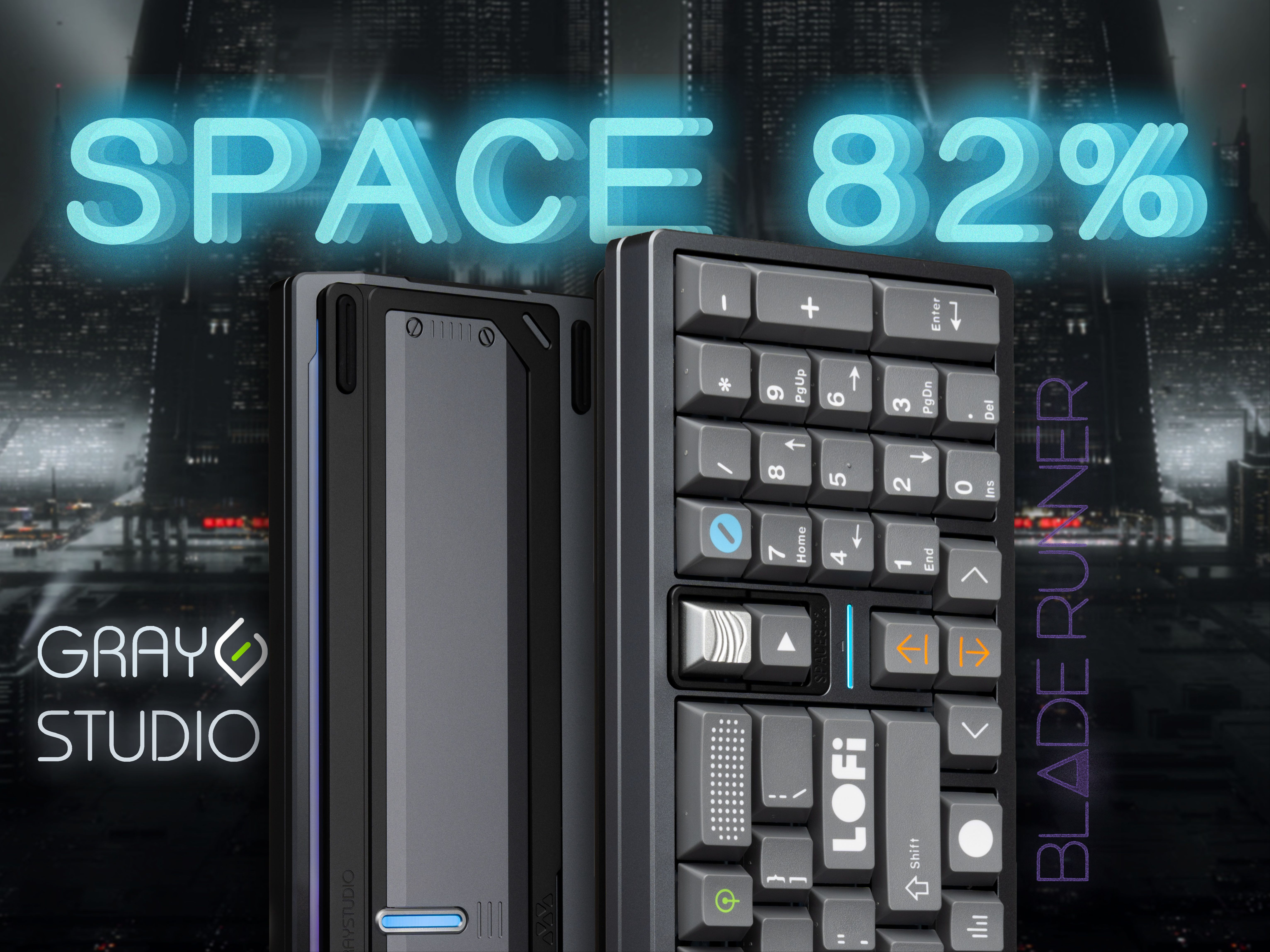 我最爱的客制化键盘系列出新品了！银翼杀手的赛博朋克美学融进小众配列丨Space82% Blade Runner丨机械键盘丨沉浸式组装丨打字音