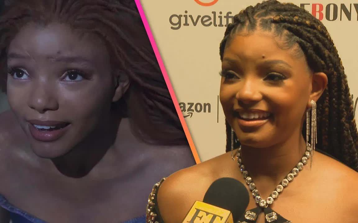 小美人鱼的哈莉·贝利(halle bailey)在预告片中被超越