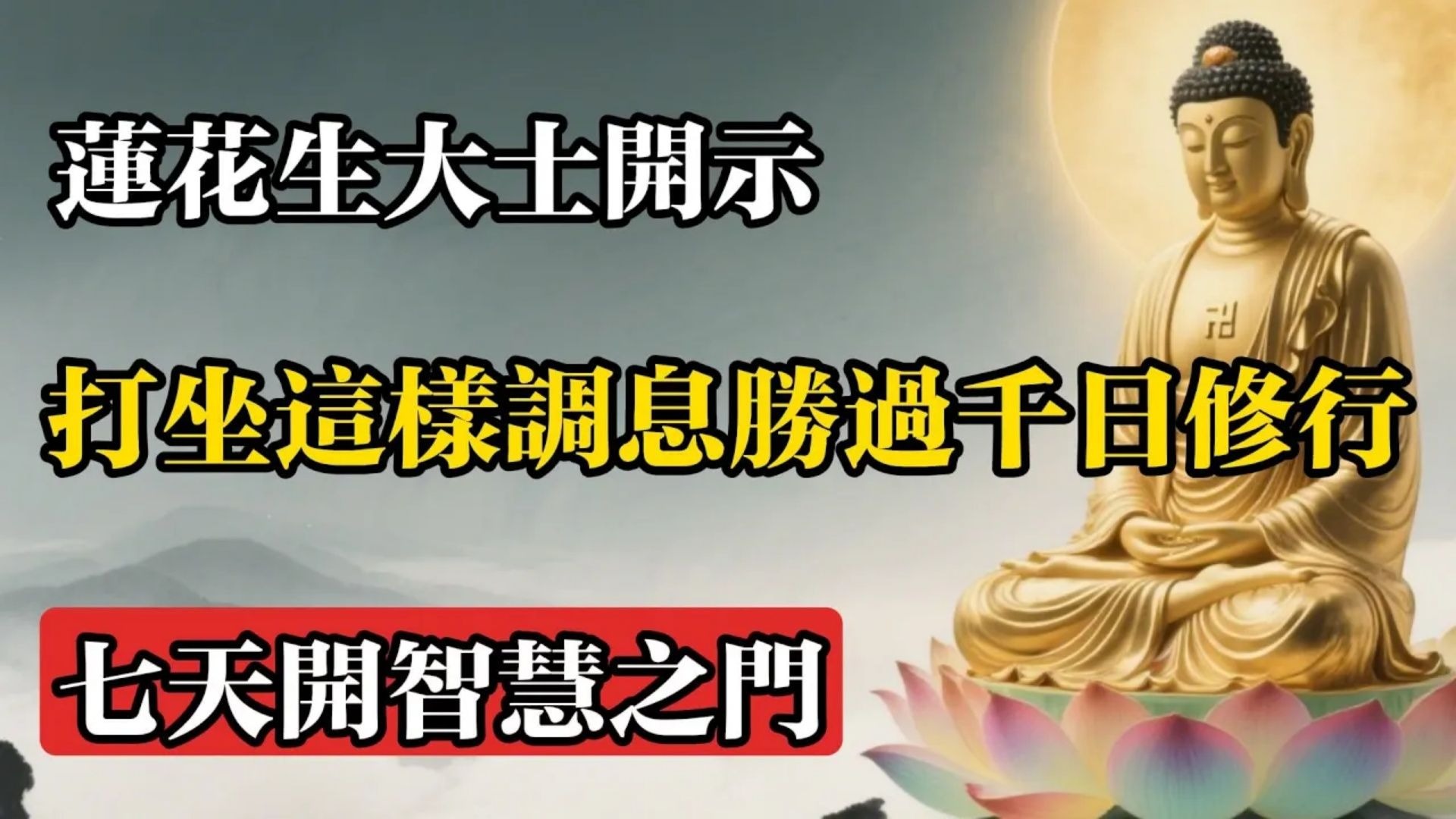 蓮花生大士開示：打坐這樣調息，勝過千日修行，七天開智慧之門!#佛教 #佛法 #佛教玄學 #佛教智慧 #佛學知識 #佛學智慧 #修心修行 #佛教文化 #禪悟人生