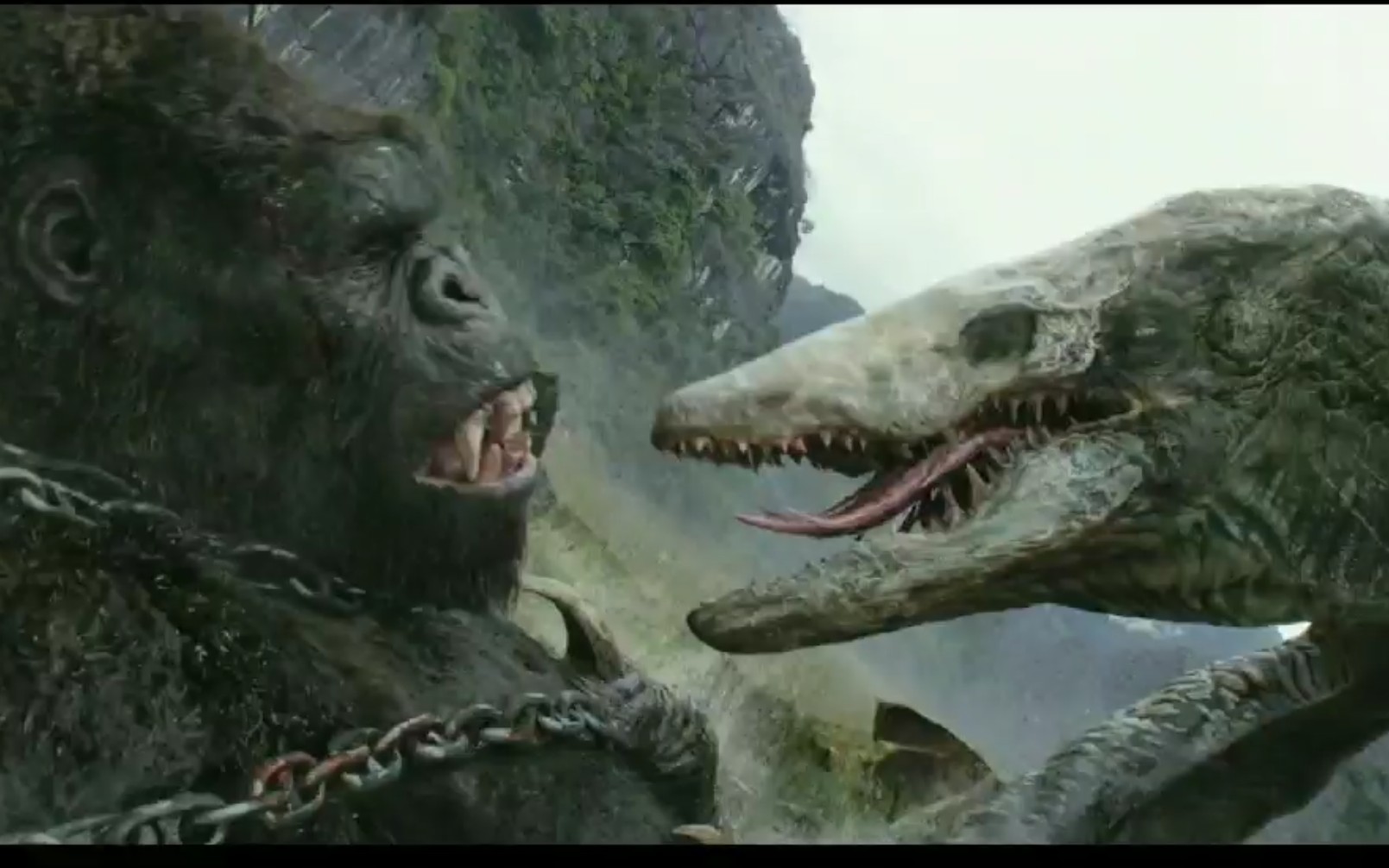 【金刚:骷髅岛】精彩片段三:史上最强金刚vs骷髅巨蜥
