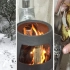下雪天，壁炉和红薯更配