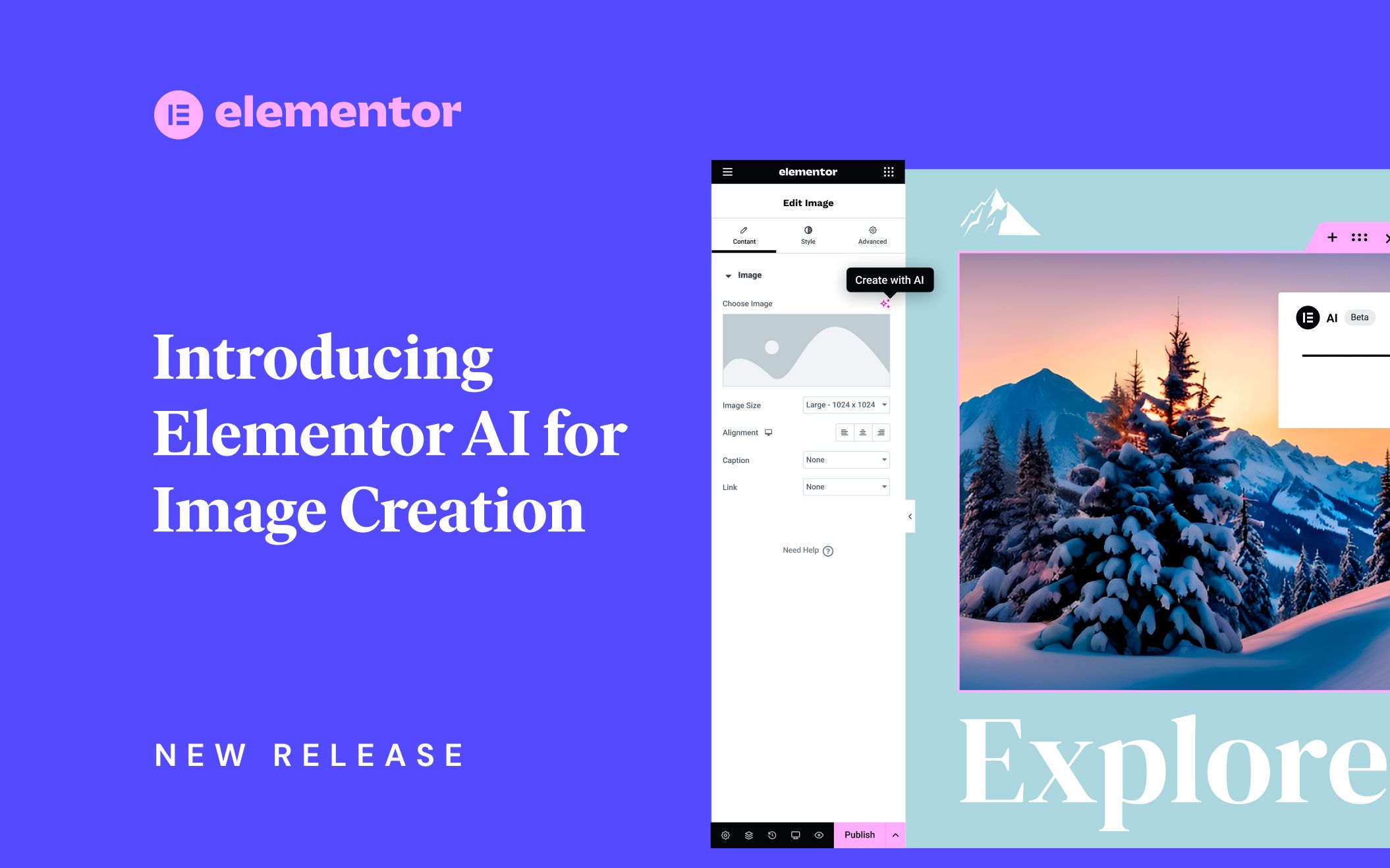 Elementor AI | 免费的人工智能图片生成工具